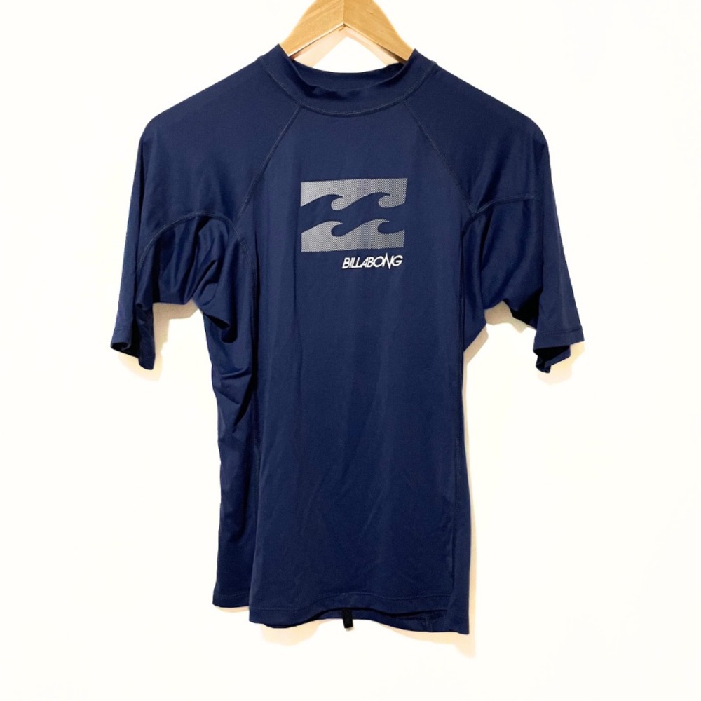 Billabong Sunshield UPF50 Rash Guard - Navy, Size Large Navy Blue